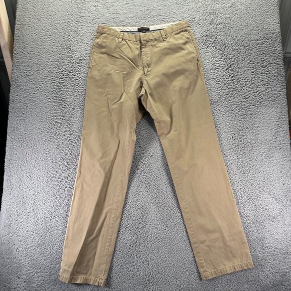 Banana‎ Republic Chino Pants Mens 34x34 Khaki Gavin Straight Cotton - Picture 1 of 10